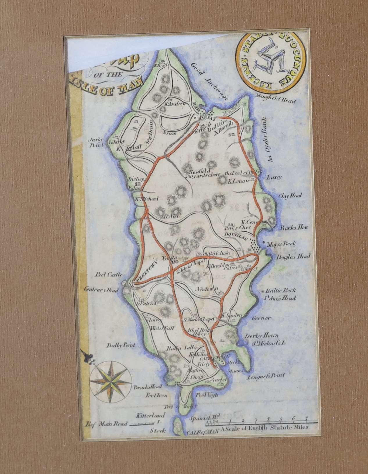 Twelve antique and later maps of the Isle of Man, including examples by John Seller and Thomas Kitchin, mostly hand coloured, largest 30 x 23cm